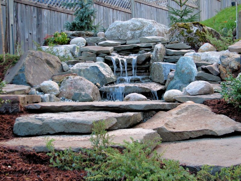 River Stone Installation