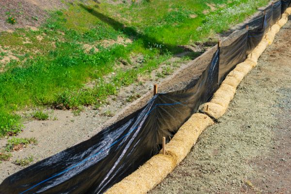 Straw Wattle Installation in Jacksonville